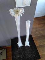 Witte vazen, Minder dan 50 cm, Wit, Zo goed als nieuw, Ophalen