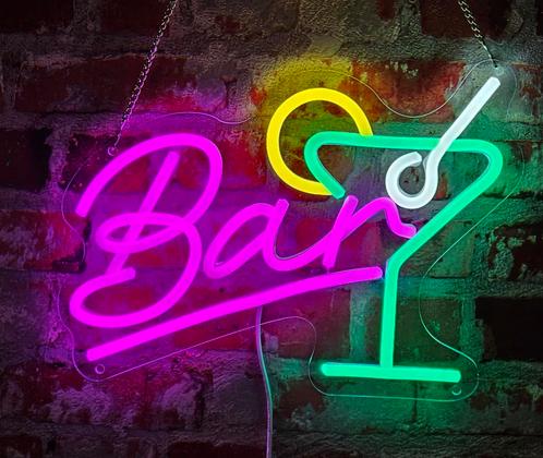 Super  mooie neon LED Bar Verlichting - Cocktail Design, Verzamelen, Merken en Reclamevoorwerpen, Nieuw, Lichtbak of (neon) lamp