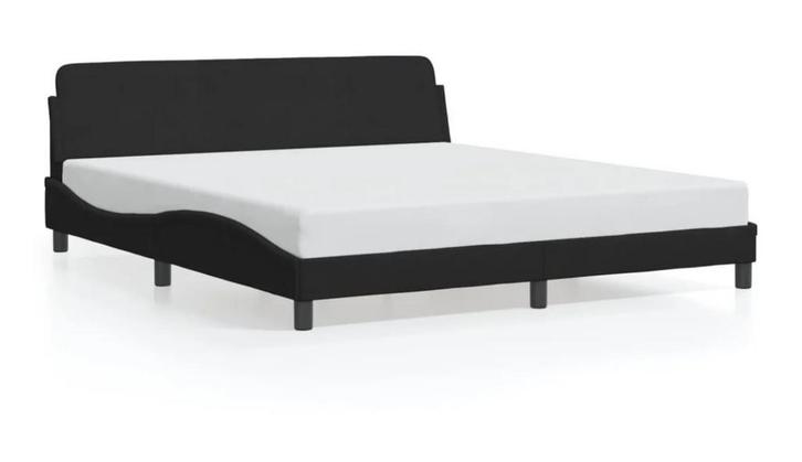Bedframe "Dover" 180x200 cm fluweel zwart, nieuw in doos, Antiek en Kunst, Antiek | Meubels | Bedden, Ophalen of Verzenden