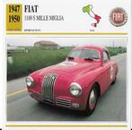 Ma3 autokaart fiat 1100 s mille miglia ( 1947 - 1950 ), Verzamelen, Ophalen of Verzenden, Zo goed als nieuw