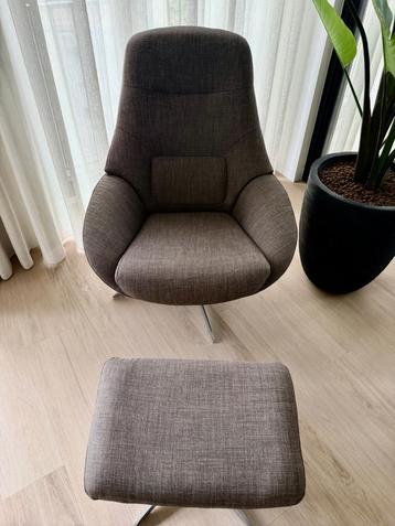 Bolia Saga Fauteuil + 1 Saga poef (Brons / bruin) beschikbaar voor biedingen