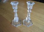 2 Cristalglazen kandelaars, Overige materialen, Ophalen of Verzenden, Zo goed als nieuw, Kandelaar