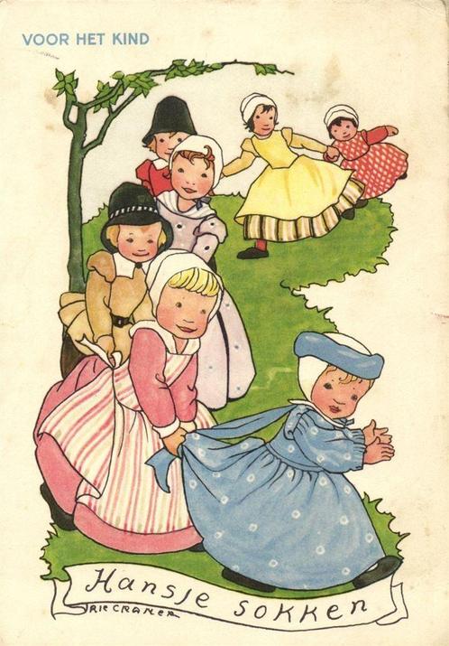 Voor het kind - Rie Cramer - Hansje sokken - gelopen, Verzamelen, Ansichtkaarten | Themakaarten, Gelopen, 1940 tot 1960, Overige thema's