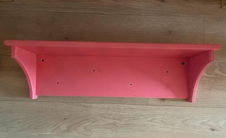 Roze wandplank / kapstok 70 cm breed, Ophalen, Gebruikt