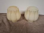 2 beige Thabur tulp opaline lampen, Ophalen of Verzenden