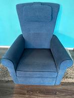 Blauwe Relaxfauteuil met Schommel- en Relaxfunctie, Ophalen of Verzenden, Gebruikt, Stof, 75 tot 100 cm