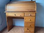 Grenen Secretaire Bureau met Roldeur, Huis en Inrichting, Ophalen, Gebruikt