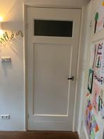 Originele paneeldeur met glazen ruit jaren ‘30, Ophalen, 80 tot 100 cm, Binnendeur, Zo goed als nieuw