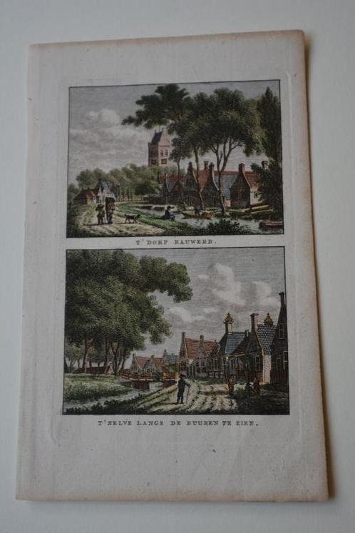 `T DORP RAUWERD FRIESLAND KOPERGRAVURE 1786/92 BULTHUIS E79, Antiek en Kunst, Kunst | Etsen en Gravures, Verzenden