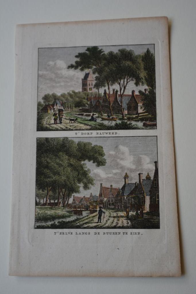 RAUWERD 'T DORP FRIESLAND KOPERGRAVURE 1786/92 BULTHUIS E79, Antiek en Kunst, Kunst | Etsen en Gravures, Verzenden