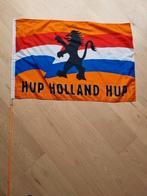 Oranje vlag • Hup Holland Hup • Met stok, Ophalen, Zo goed als nieuw