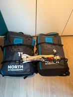 North dice set, 9m en 11m incl bar. Super staat!, Watersport en Boten, Kitesurfen, Gebruikt, Kitesurf-set, Twintip, 9 m²