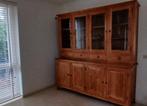 Teak Houten buffetkast met glazen deuren, Huis en Inrichting, Kasten | Buffetkasten, Gebruikt, Met deur(en), 150 tot 200 cm, Ophalen of Verzenden