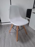 2 kuipstoelen wit eetkamerstoel hout, Huis en Inrichting, Stoelen, Ophalen, Gebruikt, Twee, Wit