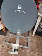 Triax 60 cm schotel antenne met stevig statief kop duo lnb, Overige merken, (Schotel)antenne, Ophalen of Verzenden, Zo goed als nieuw