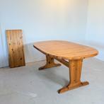 Vintage ovaal grenen tafel met verlengbaar blad