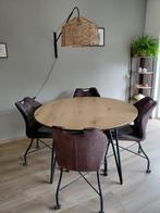 Mooie ronde eettafel (130 cm), Huis en Inrichting, Tafels | Eettafels, Ophalen, Zo goed als nieuw, Rond, 100 tot 150 cm