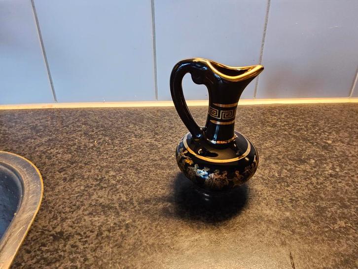 Vintage Grieks vaasje: 24-karaats goud handgemaakt, Antiek en Kunst, Antiek | Vazen, Ophalen of Verzenden
