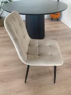 Eetkamer stoel Elise - 6x (beige met matzwarte stalen poot), Huis en Inrichting, Stoelen, Ophalen, Zo goed als nieuw, Overige kleuren