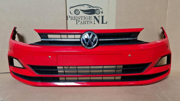 Voorbumper VW Polo 2G AW Origineel Bumper 4xPDC LP3G 2017-, Auto-onderdelen, Carrosserie en Plaatwerk, Bumper, Voor, Gebruikt