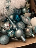 Doos vol kerstballen licht blauw blauw en wit, Verzenden, Zo goed als nieuw