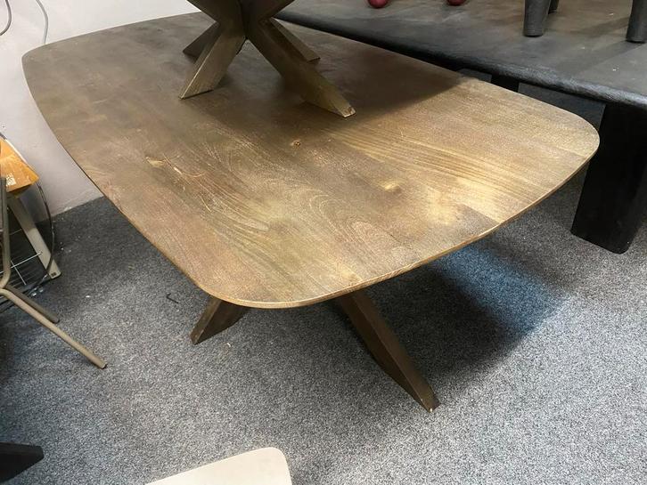 Deense ovale notenhouten tafel 180x90 matrix poot, Huis en Inrichting, Tafels | Eettafels, Nieuw, 50 tot 100 cm, 150 tot 200 cm