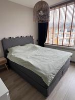 Boxspring Dunvik Ikea 160x200cm (incl. warm/koud topmatras), Huis en Inrichting, Ophalen, Tweepersoons, Zo goed als nieuw, 200 cm