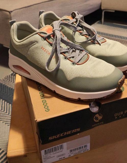 Skechers Uno Pla-knit z.g.a.n., Kleding | Dames, Schoenen, Zo goed als nieuw, Sneakers of Gympen, Groen, Ophalen of Verzenden