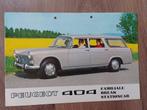 Peugeot 404 break, familiale, station autofolder 1970, Ophalen of Verzenden, Gelezen, Peugeot