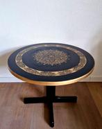 Zwart vintage tafel met goud patronen, Ophalen, Donyavimin@gmail.com, 50 tot 100 cm, 50 tot 100 cm