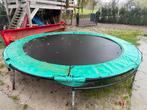 Trampoline 360cm - Springdoek OK, Randkussen Beschadigd, Ophalen, Gebruikt