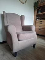 Fauteuil, kleur taupe, Ophalen, Minder dan 75 cm, Zo goed als nieuw, Stof