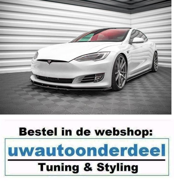 Maxton Spoiler Lip Splitter Voor Tesla Model S Facelift, Auto diversen, Tuning en Styling, Verzenden