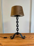 Vintage grote brutalist tafellamp, Gebruikt, 50 tot 75 cm, Ophalen of Verzenden, Metaal