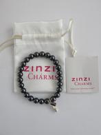 Zinzi armband antraciet met bedel nieuw, Sieraden, Tassen en Uiterlijk, Ophalen of Verzenden, Nieuw, Zilver, Zilver