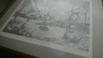 John de Jongh Litho Winter in Holland, Ophalen of Verzenden
