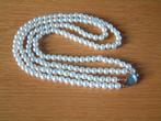 mooie dubbel parel snoer ketting met sluiting, Ophalen of Verzenden, Zo goed als nieuw, Wit, Overige materialen