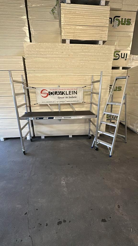 ASC Kamersteiger + Eurostairs Bordestrap 5 treden - NIEUW!, Doe-het-zelf en Verbouw, Steigers, Nieuw, Rolsteiger of Kamersteiger