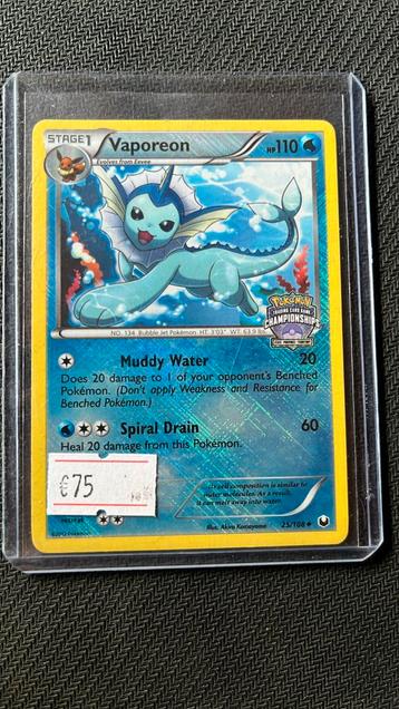 Vaporeon (Championship Stamped ) - Pokemon beschikbaar voor biedingen