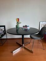 Zwarte Vintage Eettafel | Rond | 108 cm, Huis en Inrichting, Tafels | Eettafels, Ophalen, Kleur: Zwart, Rond, Zo goed als nieuw