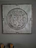 Decoratief Wandpaneel 1 Gulden 1967, Huis en Inrichting, Ophalen of Verzenden, Gebruikt