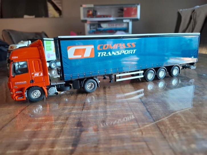 Tekno daf cf oranje Compas, Hobby en Vrije tijd, Modelauto's | 1:50, Bus of Vrachtwagen, Tekno, Ophalen of Verzenden