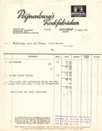 Geldrop- oude factuur- Peijnenburg's Koekfabrieken- 1941, Verzamelen, Overige Verzamelen, Gebruikt, Verzenden