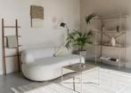 Housecraft Living Noxx Bank 2,5 zit Teddy stof Wit €1049 nu, Nieuw, 75 tot 100 cm, Ophalen of Verzenden, Stof