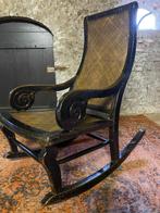 Midcentury Rocking Chair, hardhout en rotan, Engeland, Ophalen, Riet of Rotan, Gebruikt, Antiek, western, vintage