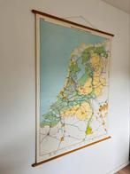 Oude Wandkaart / schoolkaart, Antiek en Kunst, Antiek | Schoolplaten, Aardrijkskunde, Ophalen