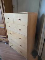 Houten ladekast met 6 lades, Gebruikt, 100 tot 150 cm, 25 tot 50 cm, 50 tot 100 cm