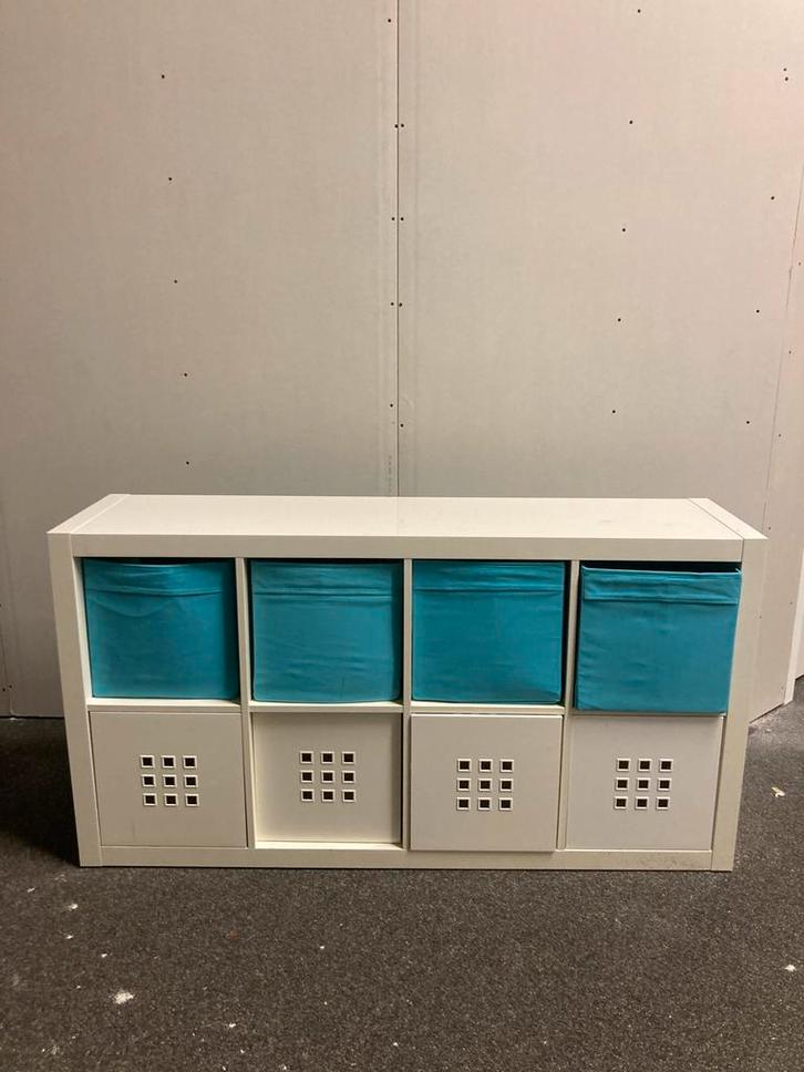 Opbergkast met manden, Huis en Inrichting, Kasten | Kledingkasten, Gebruikt, Minder dan 100 cm, 100 tot 150 cm, 25 tot 50 cm, Met plank(en)