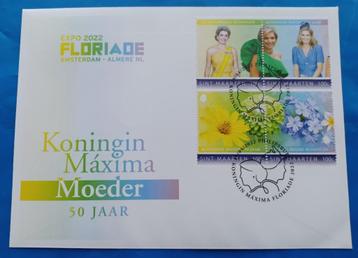 FDC Koningin Máxima Moeder 50 jaar - Floriade 2022  beschikbaar voor biedingen