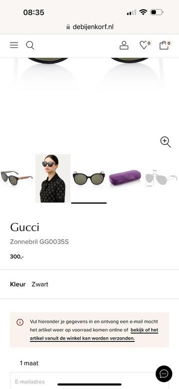 Gucci zonnebril zwart